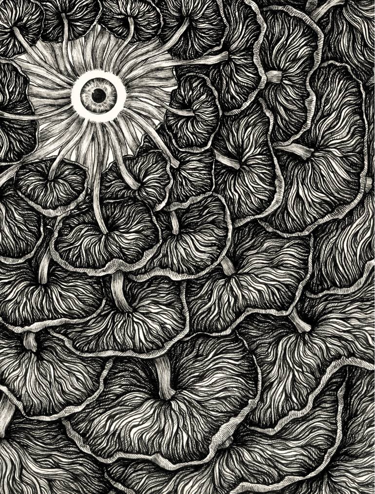 Original Fractal Botanic Drawing by Taisiia Bomshtein
