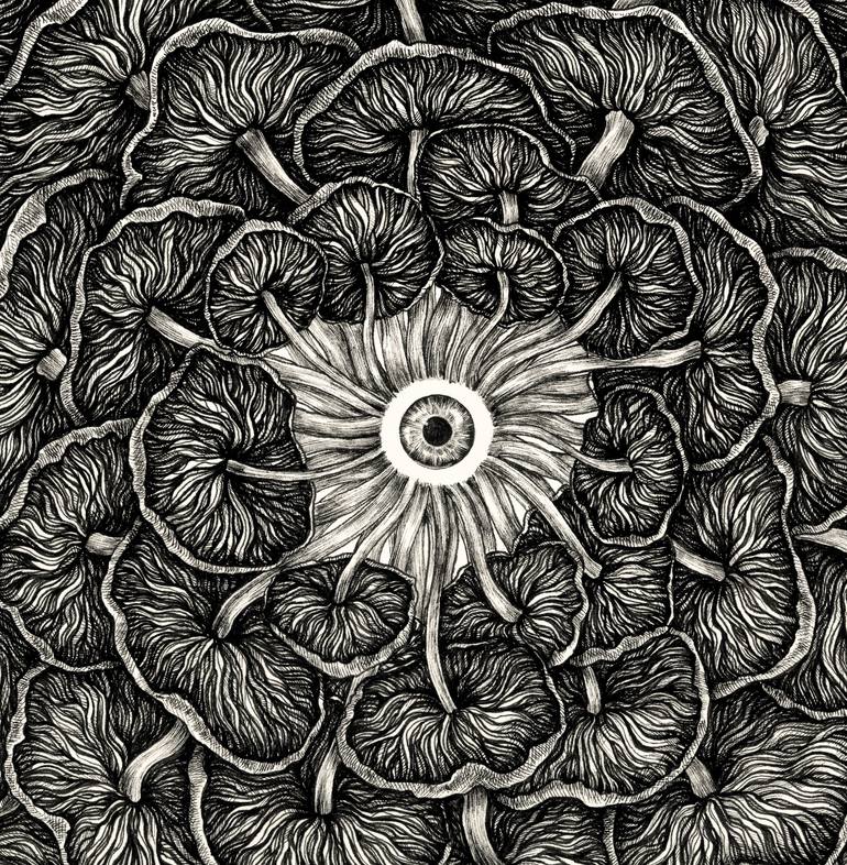 Original Fractal Botanic Drawing by Taisiia Bomshtein