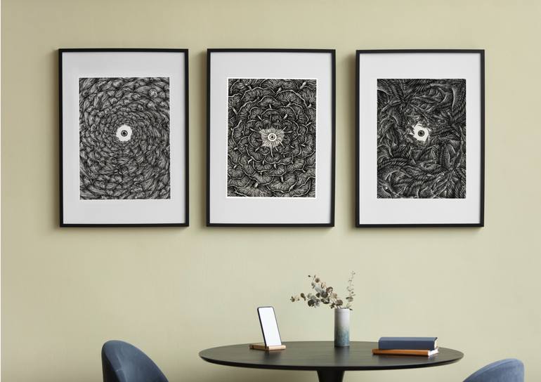 Original Fractal Botanic Drawing by Taisiia Bomshtein