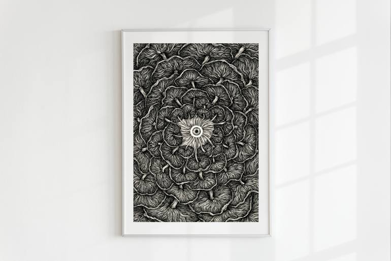 Original Fractal Botanic Drawing by Taisiia Bomshtein