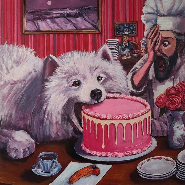 Original Conceptual Dogs Paintings by Sergei Logachev