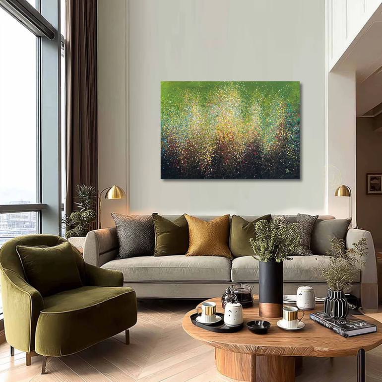 Original Abstract Expressionism Abstract Painting by Bogdana Antoniuk