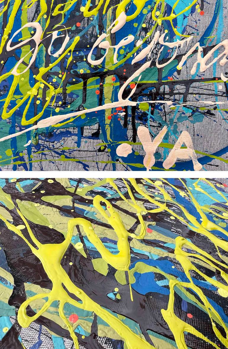 Original Abstract Expressionism Abstract Painting by Bogdana Antoniuk
