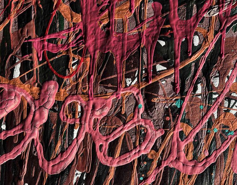 Original Abstract Calligraphy Painting by Bogdana Antoniuk