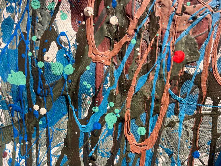 Original Abstract Calligraphy Painting by Bogdana Antoniuk