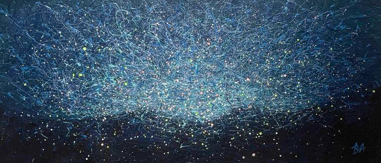 Original Color Field Painting Mountain Painting by Bogdana Antoniuk