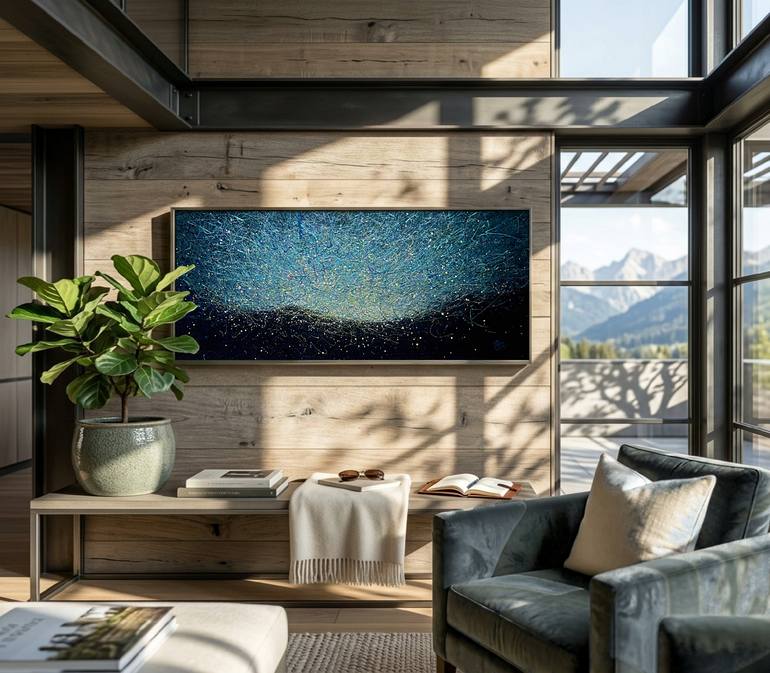 Original Color Field Painting Mountain Painting by Bogdana Antoniuk