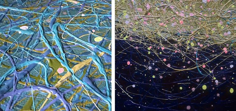 Original Color Field Painting Sunrise Painting by Bogdana Antoniuk