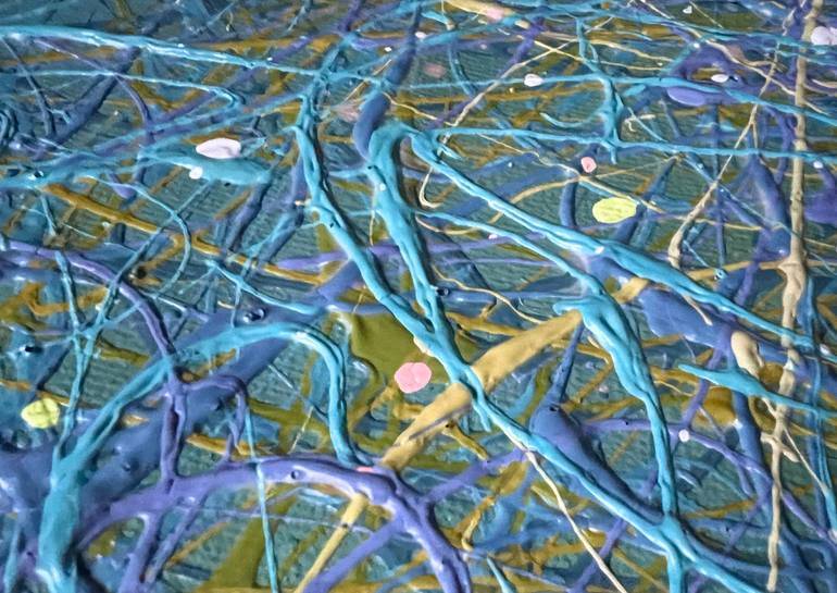 Original Color Field Painting Sunrise Painting by Bogdana Antoniuk