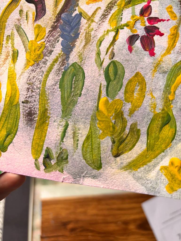 Original Abstract Floral Painting by Janet Signorini