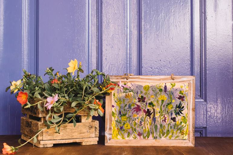 Original Abstract Floral Painting by Janet Signorini