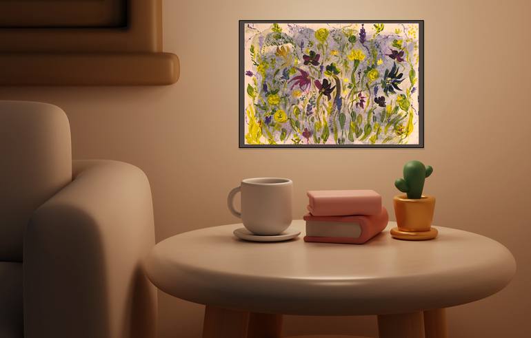 Original Abstract Floral Painting by Janet Signorini