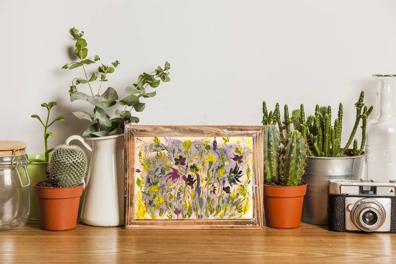 Original Abstract Floral Painting by Janet Signorini