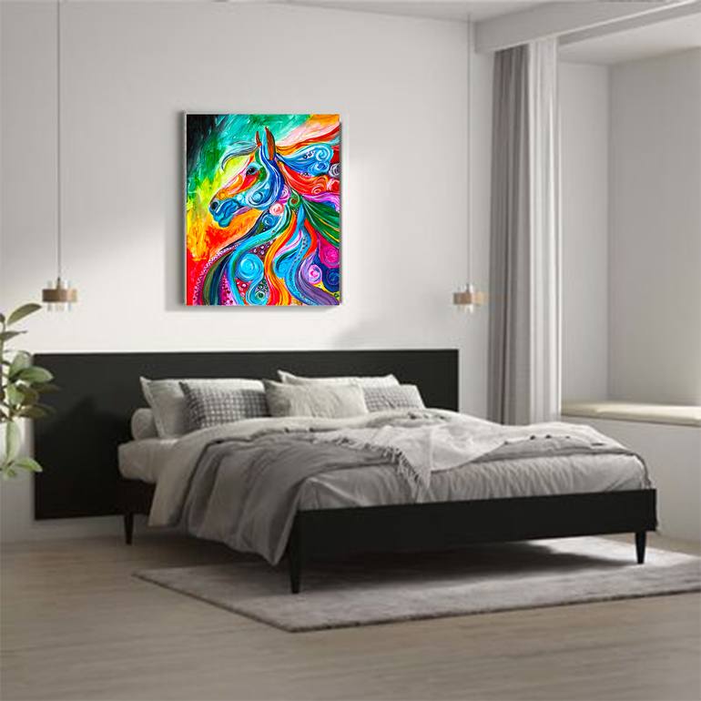 Original Abstract Animal Painting by Janet Signorini