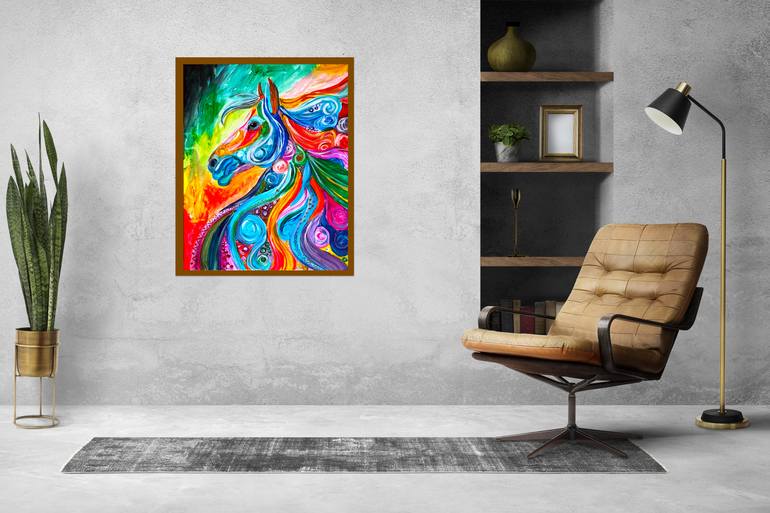 Original Abstract Animal Painting by Janet Signorini