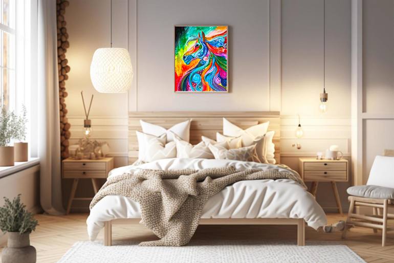 Original Abstract Animal Painting by Janet Signorini