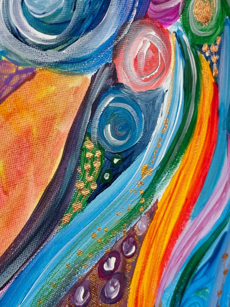 Original Abstract Animal Painting by Janet Signorini