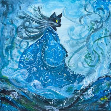 Original Abstract Cats Paintings by Janet Signorini