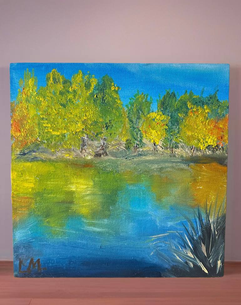 Original Impressionism Nature Painting by Elena Mikhaleva