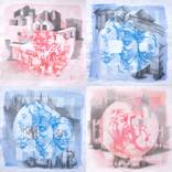Composition of #4 Red and Blue Series by Veronica Giorgetti