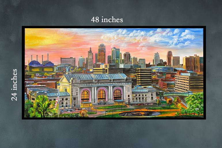Original Realism Cities Painting by Olga Kochkina