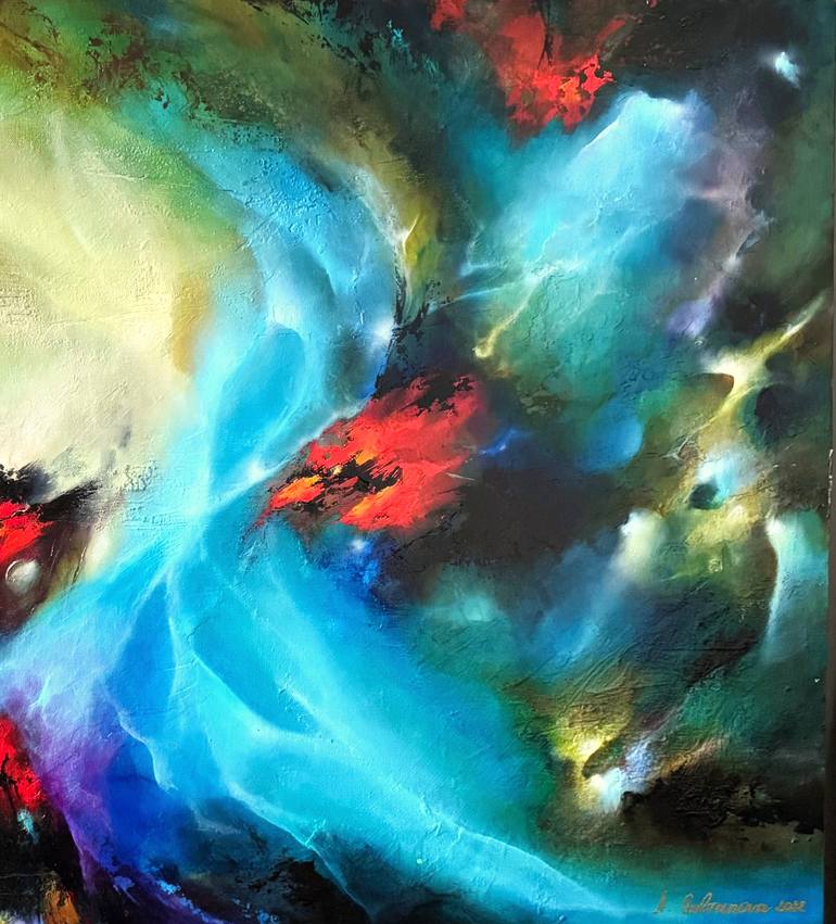 Original Color Field Painting Abstract Painting by Anna Sultanova