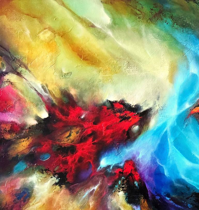 Original Color Field Painting Abstract Painting by Anna Sultanova