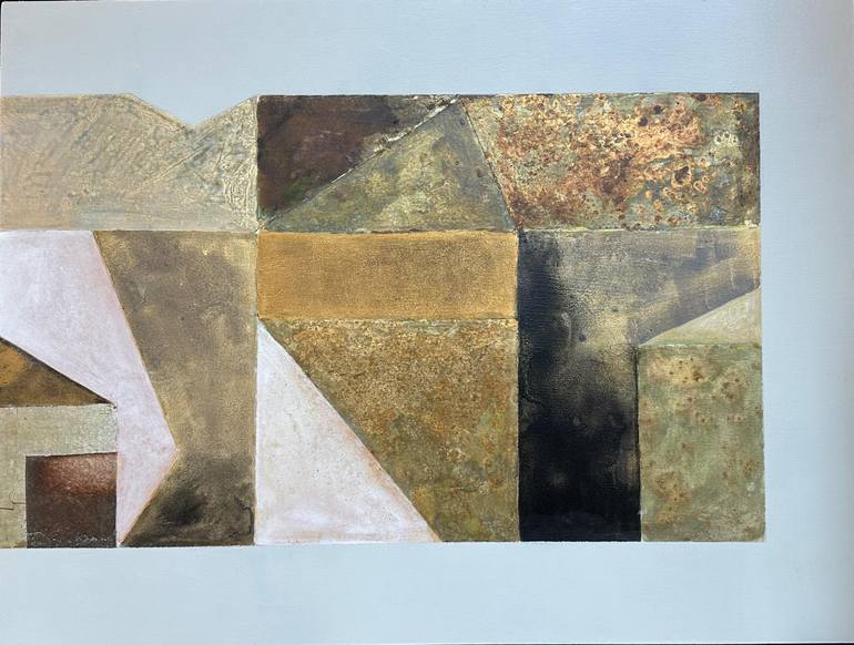 Original Geometric Abstract Painting by Annalisa Fontolan