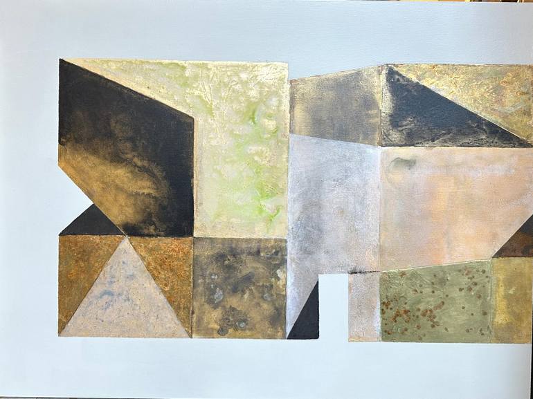 Original Geometric Abstract Painting by Annalisa Fontolan