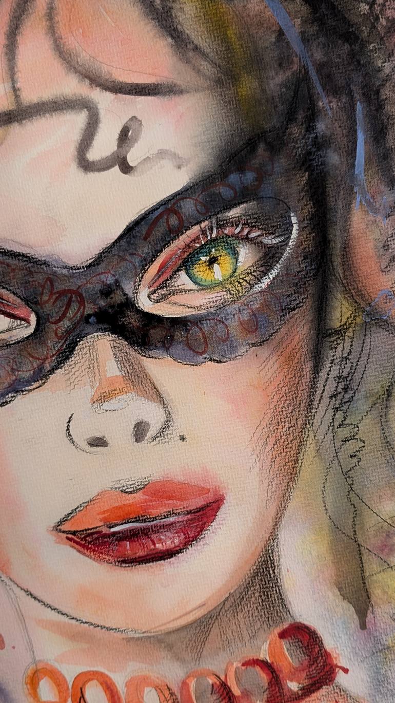 Original Art Deco Women Mixed Media by Marina Kaiser