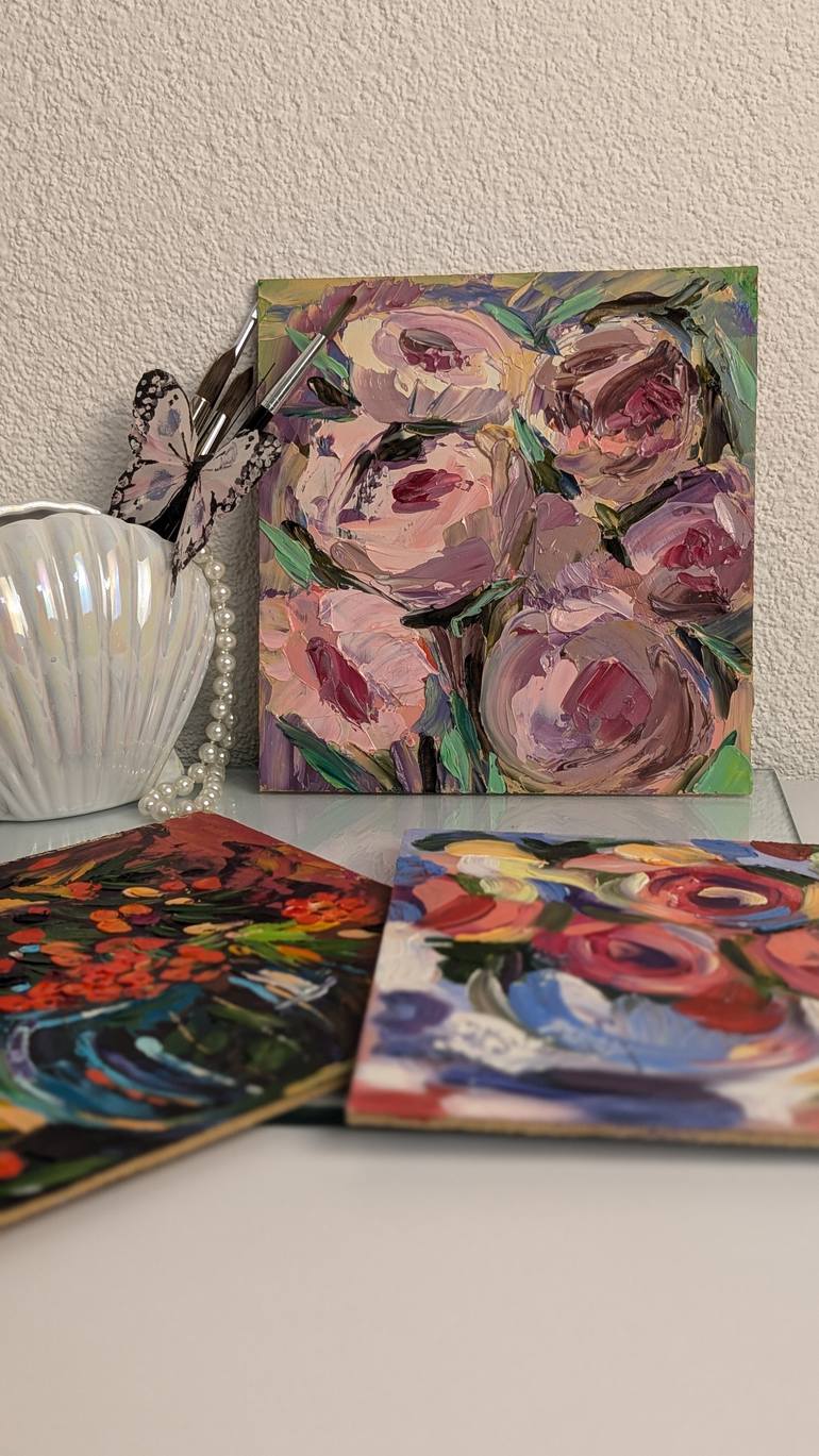 Original Abstract Botanic Painting by Marina Kaiser