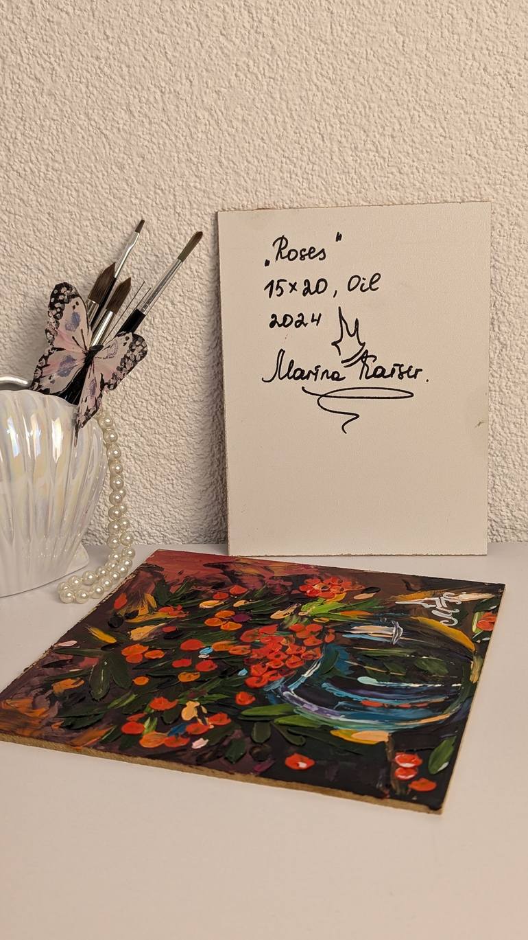 Original Abstract Floral Painting by Marina Kaiser