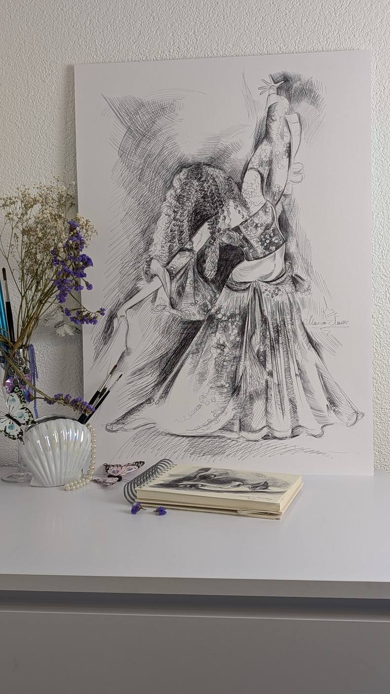 Original Classicism Body Drawing by Marina Kaiser