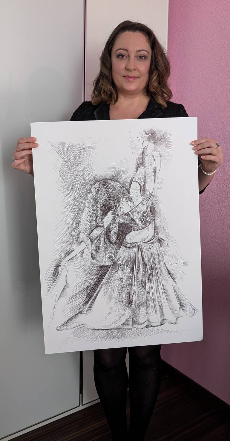 Original Classicism Body Drawing by Marina Kaiser