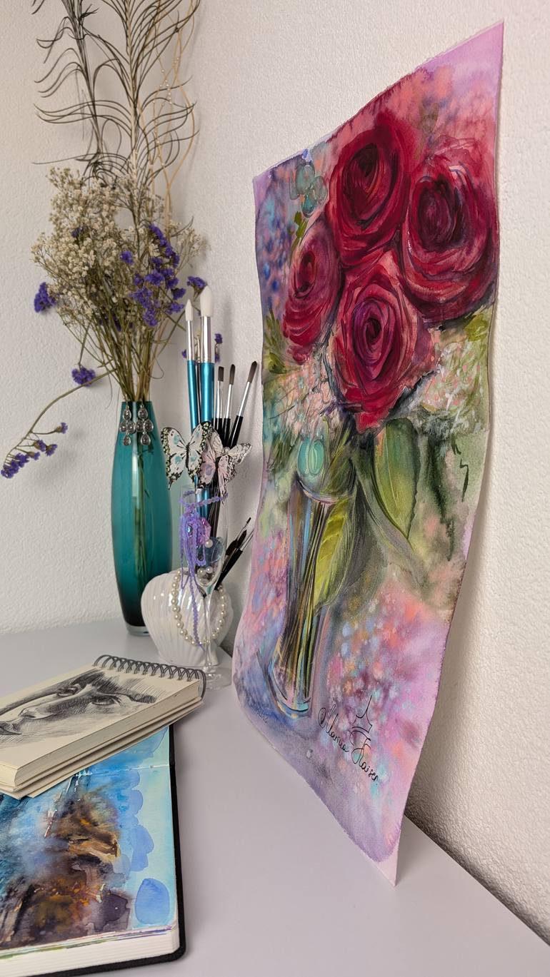 Original Impressionism Floral Painting by Marina Kaiser