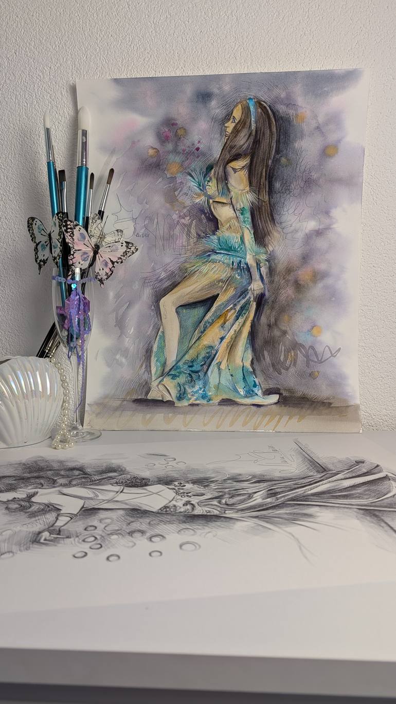 Original Conceptual Women Mixed Media by Marina Kaiser