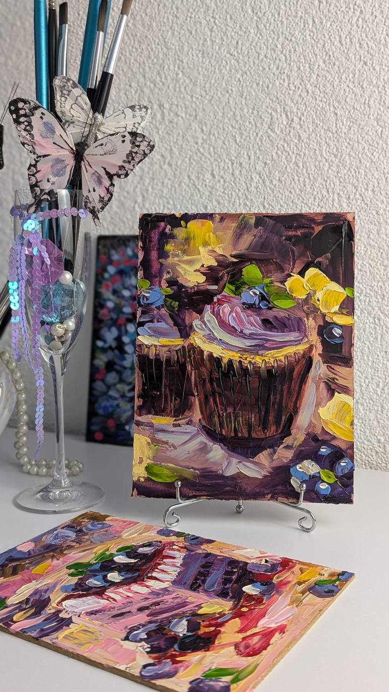Original Abstract Expressionism Food & Drink Painting by Marina Kaiser