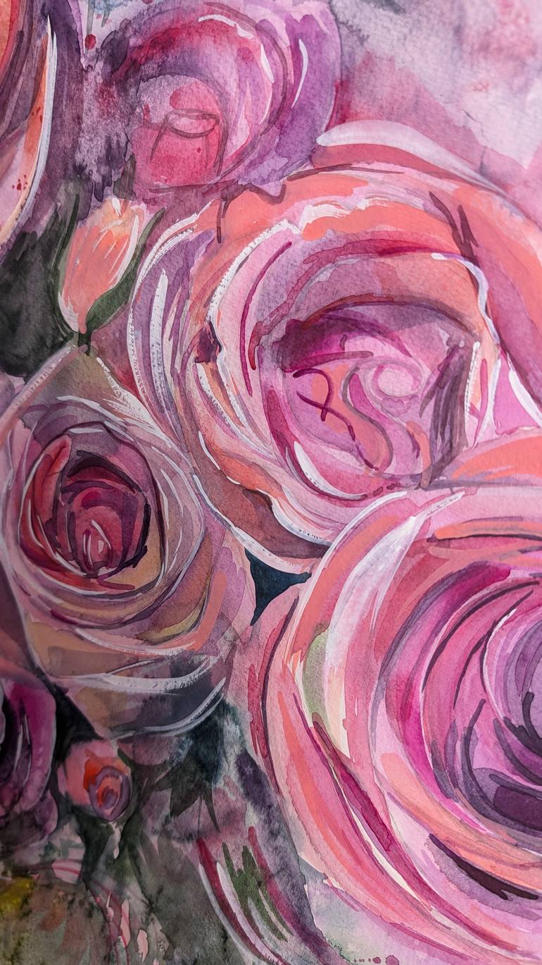 Original Classicism Floral Painting by Marina Kaiser