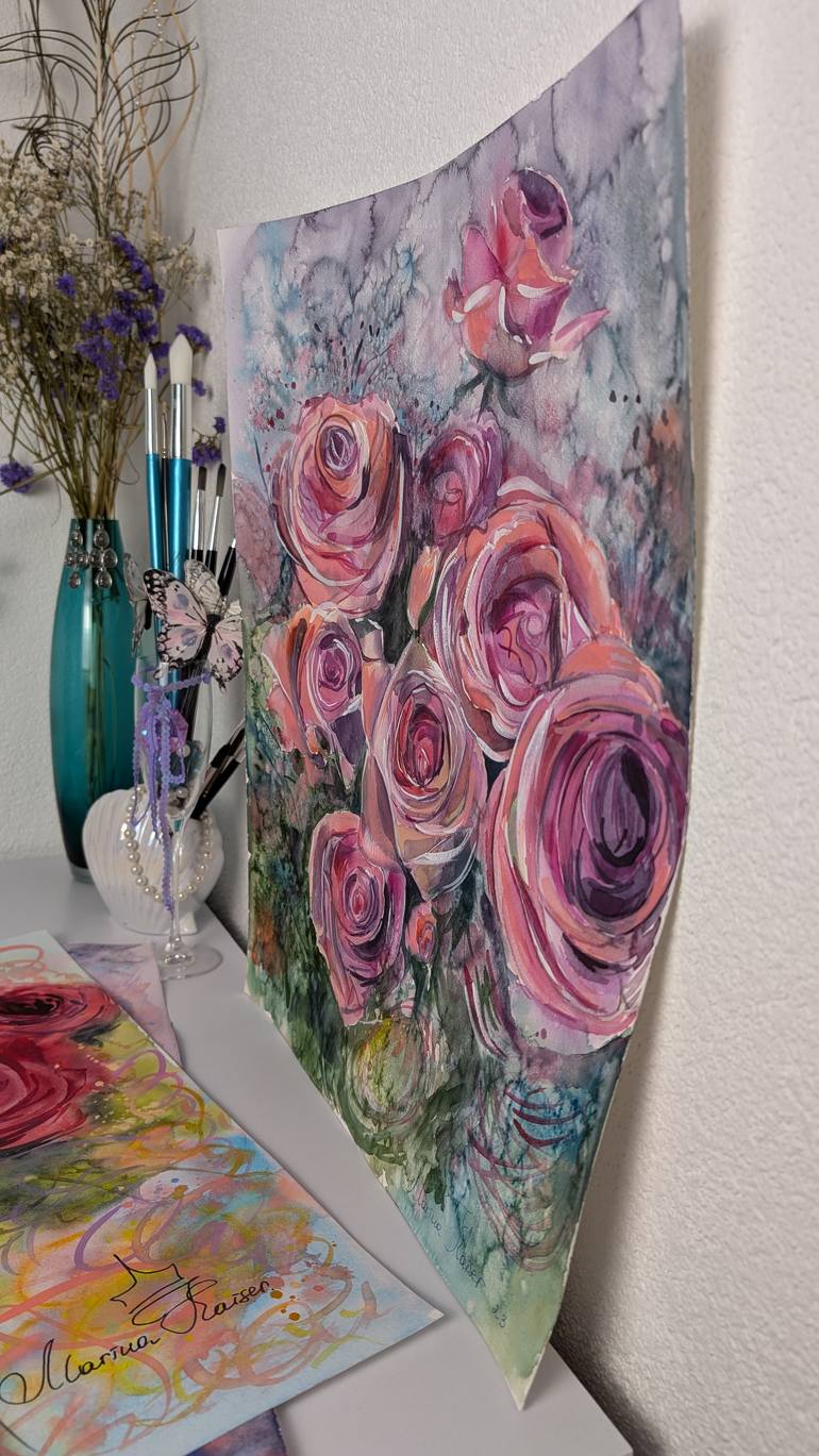 Original Classicism Floral Painting by Marina Kaiser
