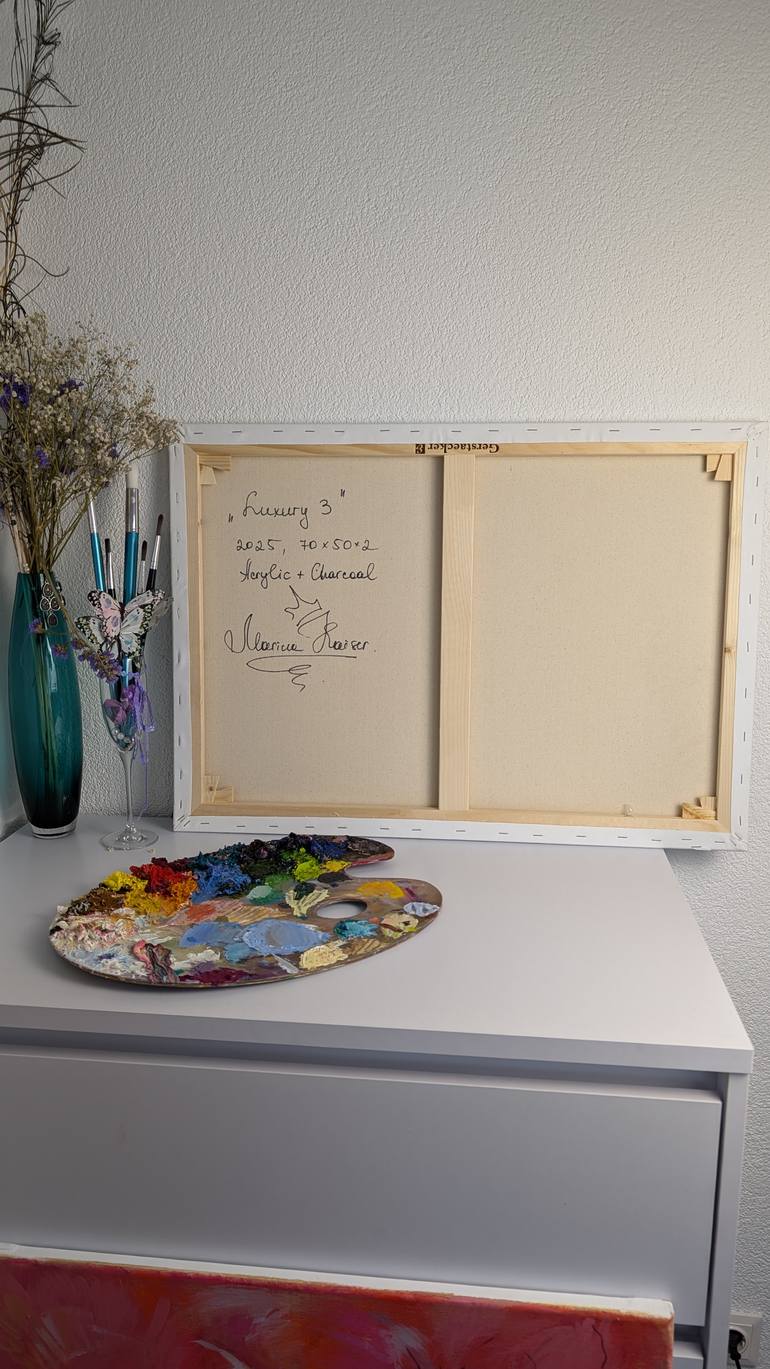 Original Abstract Floral Painting by Marina Kaiser