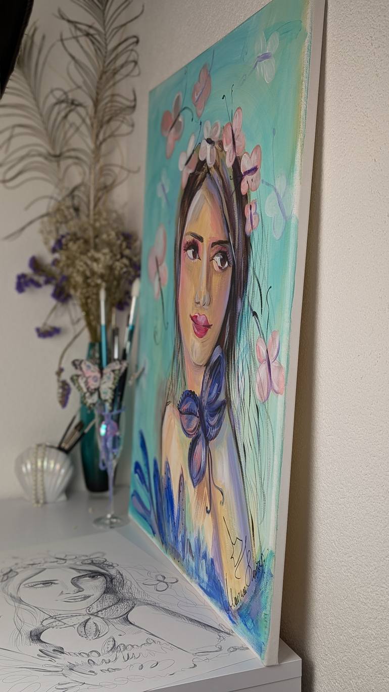 Original Art Deco Women Painting by Marina Kaiser