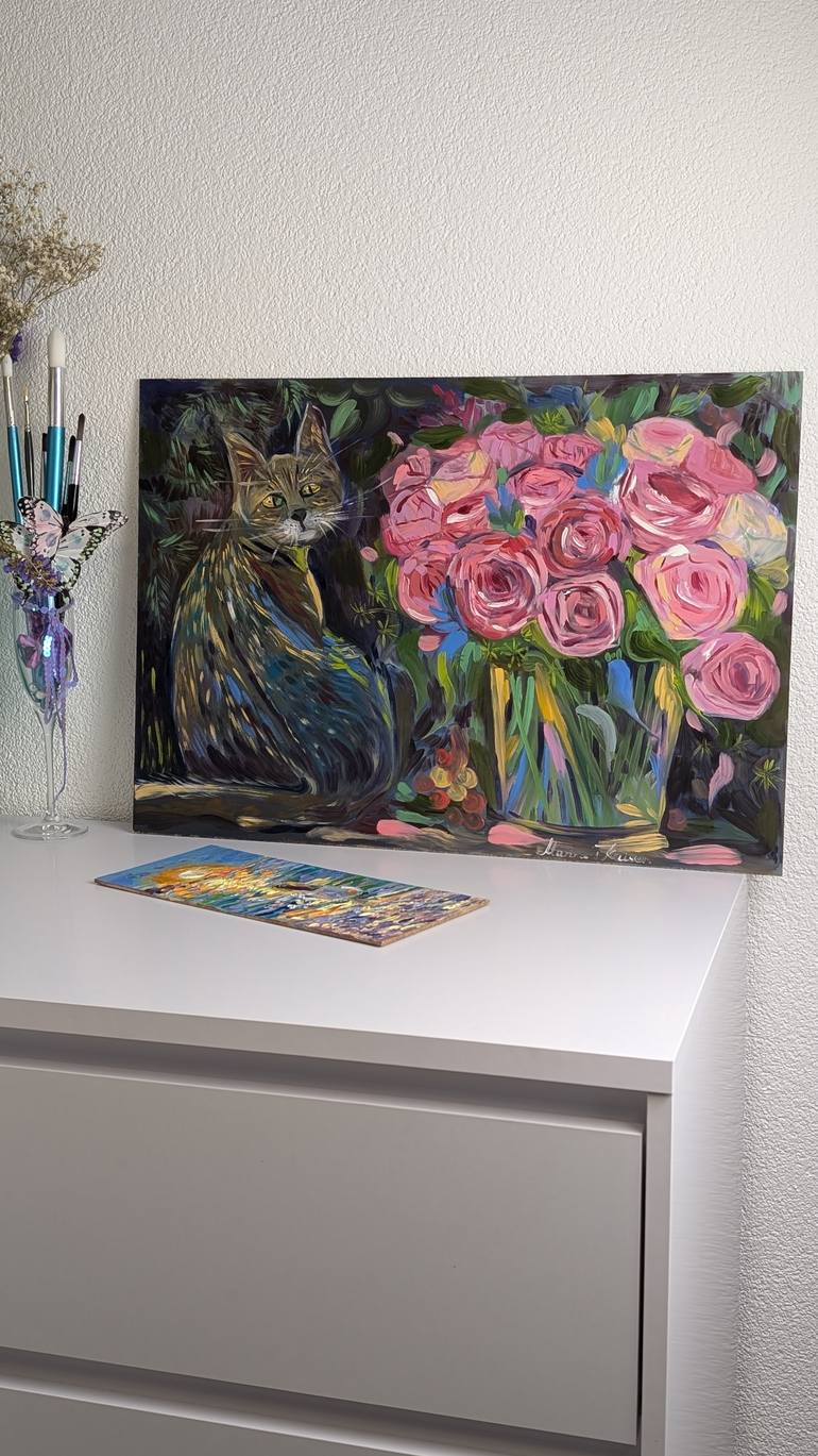 Original Impressionism Floral Painting by Marina Kaiser