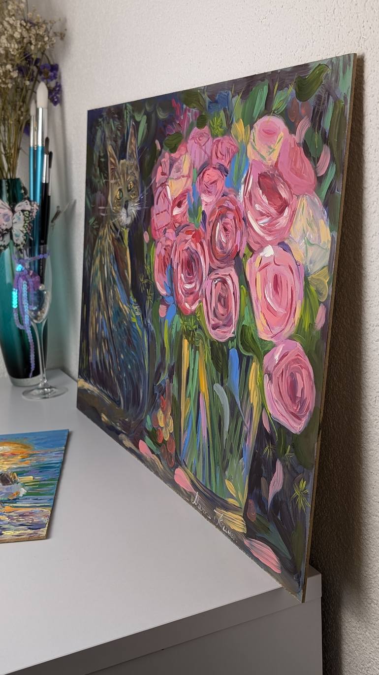 Original Impressionism Floral Painting by Marina Kaiser
