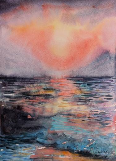 Original Minimalism Beach Paintings by Marina Kaiser