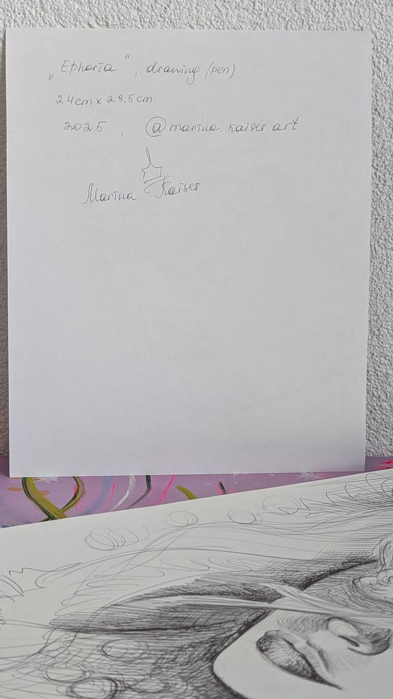 Original Realism Women Drawing by Marina Kaiser