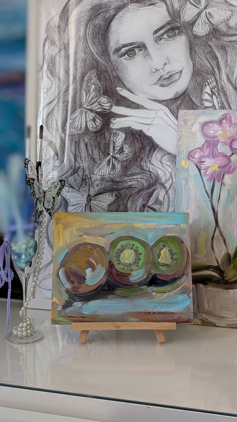 Original Abstract Expressionism Food & Drink Painting by Marina Kaiser