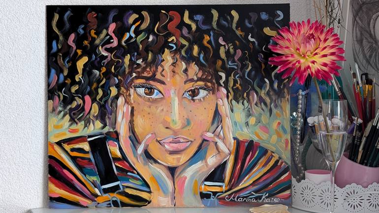 Original Modernism Women Painting by Marina Kaiser