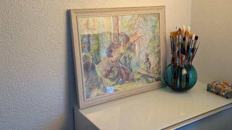 Original Realism Animal Drawing by Marina Kaiser