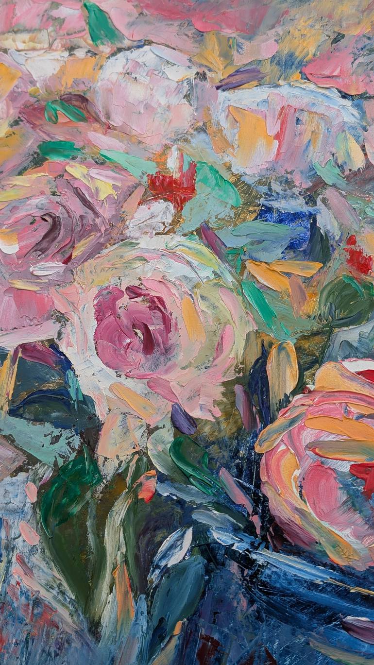 Original Modernism Floral Painting by Marina Kaiser