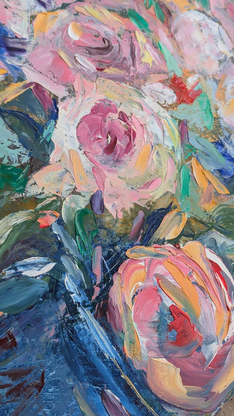 Original Modernism Floral Painting by Marina Kaiser